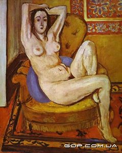 Nu Sur Un Coussin Bleu — Henri Matisse