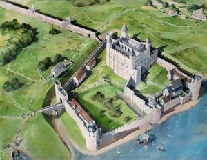 Reconstructed View Of The Tower Of London, With The Completed White Tower, C.1240 — Ivan Lapper