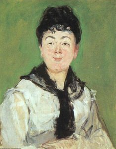 Portrét Ženy S Černou Fíchou — Édouard Manet
