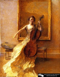 Lady With A Cello — Thomas Wilmer Dewing