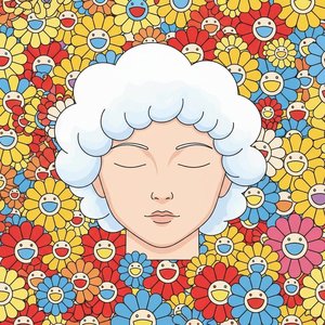 Serene Strahlkraft Inmitten Eines Kaleidoskops Aus Lebendigen Geometrischen Blumenträumen