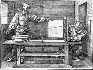 Hombre Dibujando Un Laúd — Albrecht Dürer