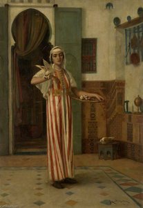 Woman With Pigeon, Tangiers — James Coutts Michie