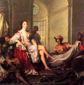 Mademoiselle De Clermont At Her Bath — Marc Nattier