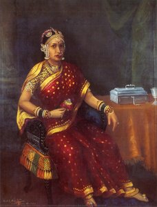 Her Highness Janaki Subamma Bai Sahib Of Pudukkottai — Raja Ravi Varma
