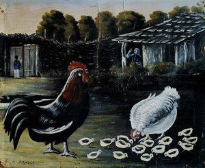 Hen With Her Chicks — Niko Pirosmani