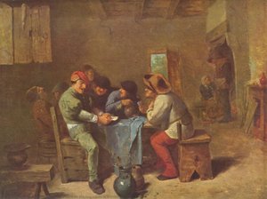 Peasants Playing Cards In A Tavern — Adriaen Brouwer