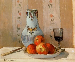 Elmalar Ve Sürahi Ile Natürmort — Camille Pissarro