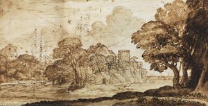 Landscape With Psyche In Front Of Cupid — Claude Lorrain (claude Gellée)