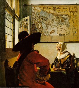 Soldato E Ragazza Che Ride — Johannes Vermeer