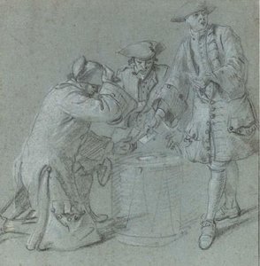 Three Soldiers Playing Cards — Marc Nattier