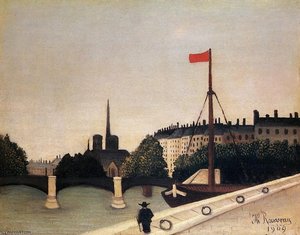 Notre Dame - View Of The Ile Saint-louis — Henri Emilien Rousseau