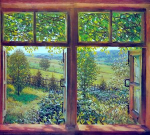 Open Window. Ligachevo — Konstantin Yuon