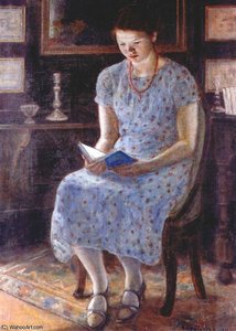 Blue Girl Reading — Frederick Carl Frieseke