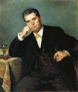 Portrait Of Franz Heinrich Corinth With A Glass Of Wine — Lovis Corinth