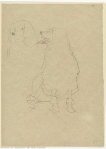 Dos Estudios De Un Perro Toy — Gustav Klimt