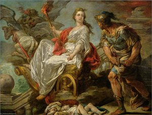 Mademoiselle Clairon Jako Médée (studie) — Charles André Van Loo