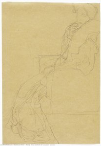Studie Für Ein Porträt Einer Sitzenden Frau — Gustav Klimt