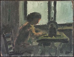 Hélène À La Machine Par Temps Sombre — Henri Georges Dupetit
