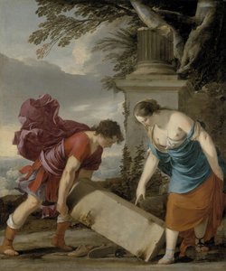 Theseus Finding The Sword And The Shoes Of His Father — Laurent De La Hyre