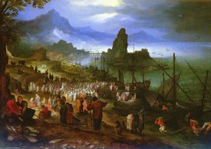 Christ Preaching At The Seaport — Jan Brueghel The Elder
