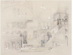 Intérieur de la Sainte-Sophie, Constantinople