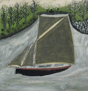 Sailing Ship And Orchard — Alfred Wallis