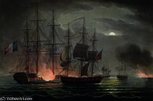 Capture Of La Desiree, July 7th — Thomas Whitcombe