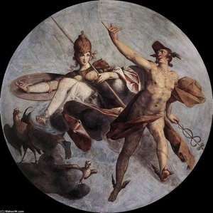 Hermes And Athena — Bartholomeus Spranger