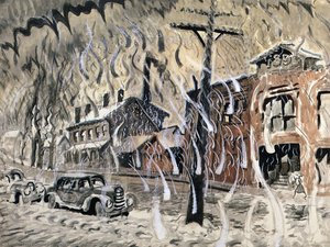 Main Street, Salem, Winter Day 1 — Charles Burchfield