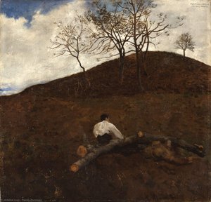 Landscape In Springtime With The Flower Hill — Károly Ferenczy