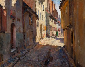 Narrow Street In Riga — Sergey Arsenievich Vinogradov