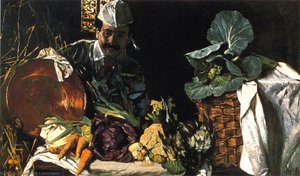Self Portrait With Kitchen Still Life — Max Liebermann