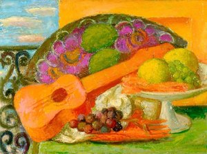 Still Life With Guitar And Fruit — Mark Gertler