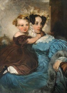 Mrs Mary Linsdell (b.1805), With Her Son, Thomas (b.1835) — John Robert Wildman