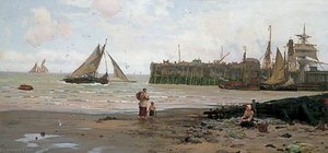 Low Tide, Whitstable Harbour, Kent — John Fraser
