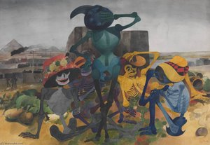 Skeleton Party — Edward Burra
