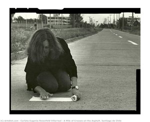 A Mile Of Crosses On The Asphalt. Santiago De Chile — Carlota Eugenia Rosenfeld Villarreal
