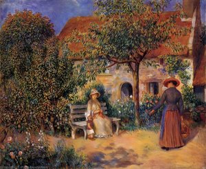Garden Scene In Brittany — Pierre-auguste Renoir