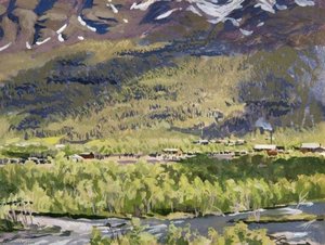 German Camp At Kvesmenes In The Birch Forest — Stephen Bone