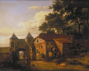 An Imaginary Town Gate With A Triumphal Arch — Jan Van Der Heyden