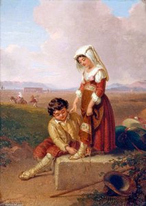 Italian Peasant Children — Penry Williams