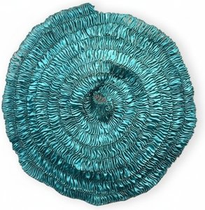 Teal & Turquoise Stainless Steel Mesh Wall Sculpture