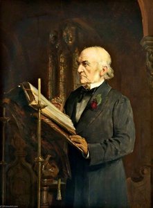 Gladstone Reading The Lesson In Hawarden Church — Sydney Prior Hall