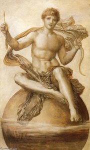 Study Of 'idle Child Of Fancy' — George Frederic Watts