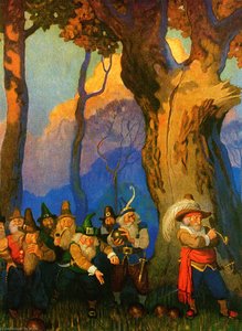 Wee Folk Playing Nine Pins — N.c. Wyeth
