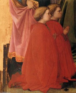 St Lawrence Enthroned With Saints And Donors (detail) — Filippo Di Tommaso Lippi