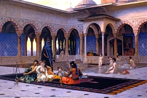 The Harem On The Terrace — Jean-léon Gérôme