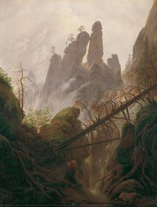Rocky Landscape In The Elbe Sandstone Mountains — Caspar David Friedrich