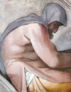 Hezekiah – Manasseh – Amon (detalj) — Michelangelo Buonarroti